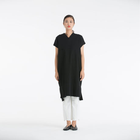BLACK SOFT DENIM DRESS