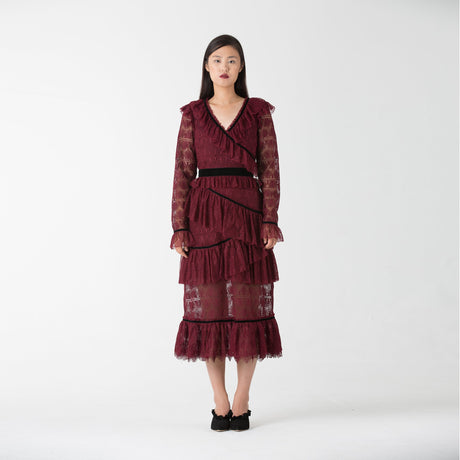 BURGUNDY DRESS